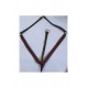 PETTORALE IN CUOIO INGLESE CON FASCE ELASTICHE,ANELLI E FIBBIE OTTONE,ELASTICO BORDEAUX SARM