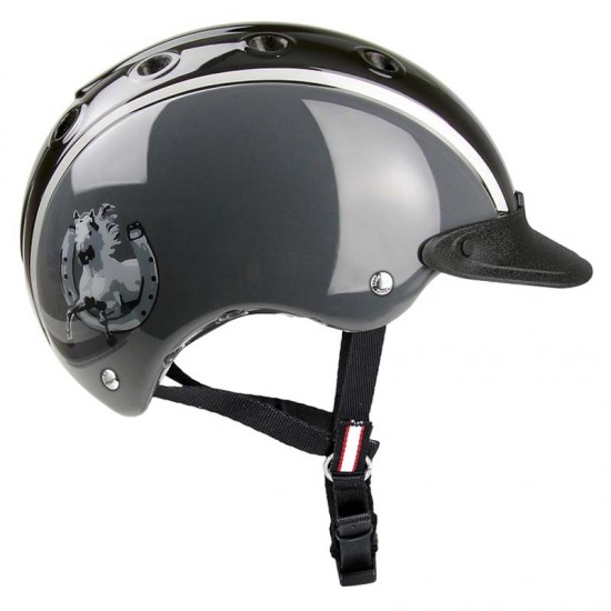 CAP EQUITAZIONE MONTA INGLESE marca CASCO mod. NORI DA BAMBINO REGOLABILE, VARI COLORI -
