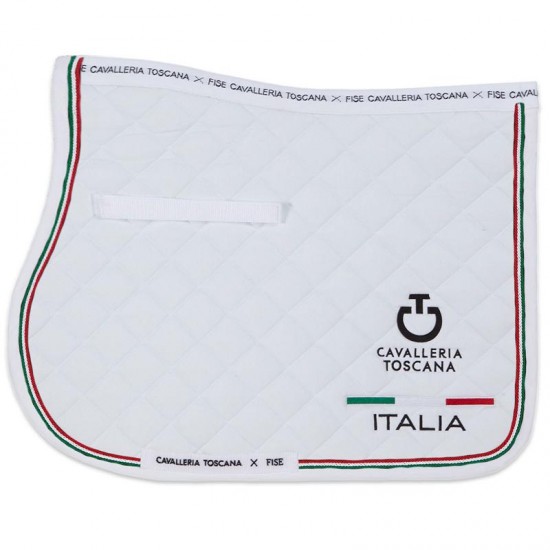 Sottosella Cavallo o Pony da Salto Cavalleria Toscana X FISE in cotone di qualità 