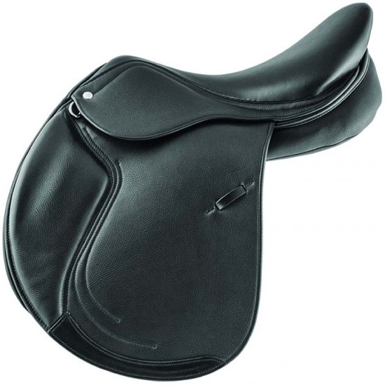 SELLA EQUITAZIONE PER CAVALLO MONTA INGLESE SALTO OSTACOLI SUPREME SYDNEY JUMPING IN PELLE DOPPIATA 