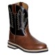 STIVALI WESTERN BICOLORE MODELLO "WEST" da 35 - 47  IN CUOIO E SUOLA IN GOMMA 