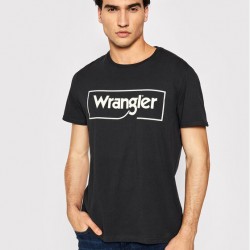 Maglia mezza manica Wrangler FRAME LOGO TEE - T-shirt con stampa 100% cotone biologico