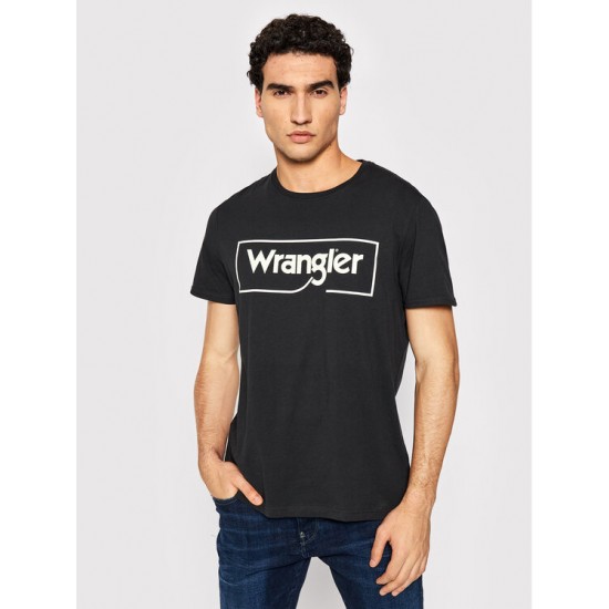 Maglia mezza manica Wrangler FRAME LOGO TEE - T-shirt con stampa 100% cotone biologico