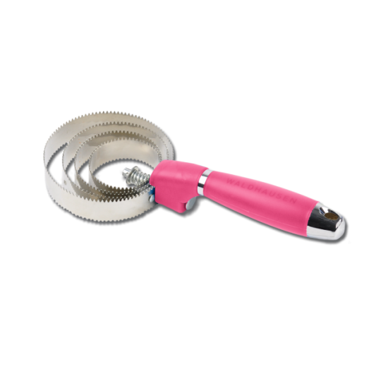 Striglia per cavallo a 4 lame tonda con impugnatura gel waldhausen