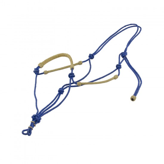 Cavezza per cavallo western con nodi in nylon annodata con riporti rawhide monta americana 