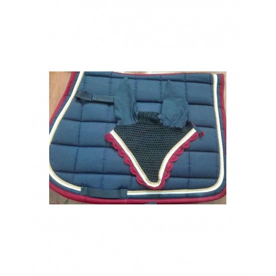 SOTTOSELLA PER CAVALLO CON CUFFIA SARTORE FETTUCCIA E CORDA DECORATIVE