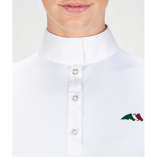 Polo equitazione Equiline donna da concorso manica corta Isabel 