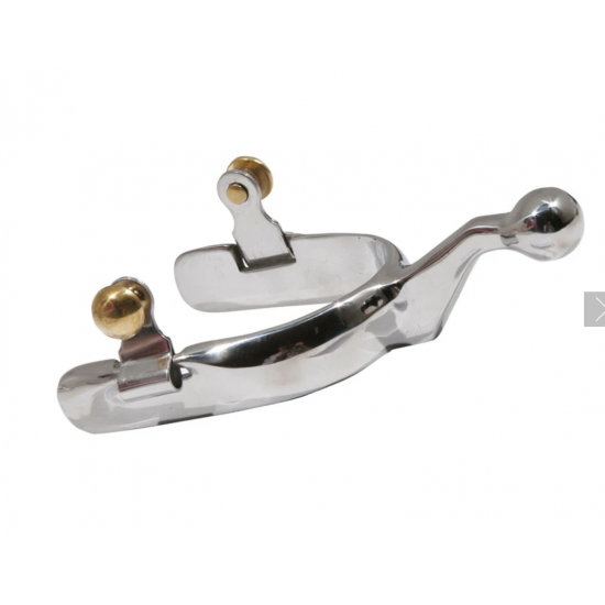 Speroni Americani Goccia In acciaio inox , la fascetta è alta 3/4 cm e hanno il gambo a goccia di cm 2,5.