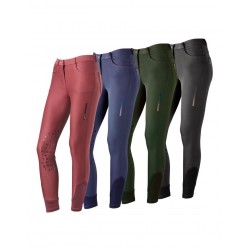 Pantaloni equitazione monta inglese Tattini Donna Amaranto ultra leggeri estivi