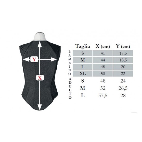 Tattini bustino protettivo cavaliere  Salvaschiena equitazione livello 2 Bambini omologato 