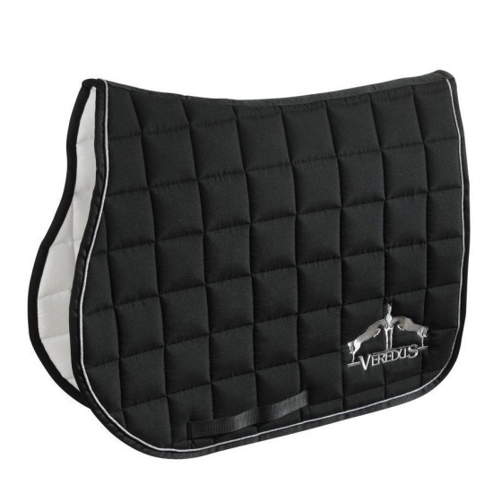 Sottosella Veredus dressage con doppio logo in cotone e poliestere con imbottitura in ovatta traspirante. Fodera in microfibra