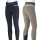 Pantaloni Equitazione Donna Equiline Eidacek  tessuto accoppiato 340 gr /m2 elastico e traspirante, per un comfort extra. I pantaloni presentano grip in silicone al ginocchio 