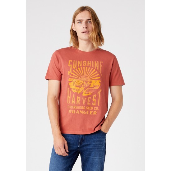 Maglia manica corta Wrangler EARTH DREAM TEE - T-shirt con stampa cotone 