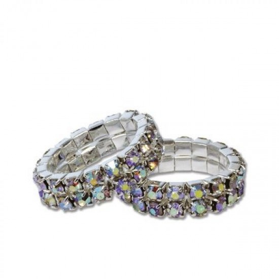 ANELLI GLITTER 9 pezzi ELASTICI CON BRILLANTINI  PER CRIENIERA E CODA DEL CAVALLO ACCESSORI 