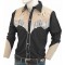 CAMICIA MONTA  WESTERN UNISEX UOMO DONNA IN COTONE CON FRANGE ABBIGLIAMENTO AMERICANA