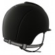 KEP ITALIA CROMO TEXTILE casco superior helmets cornice cromata monta inglese CINTURINO nero IN PELLE con Crystal Swarovski Fabric