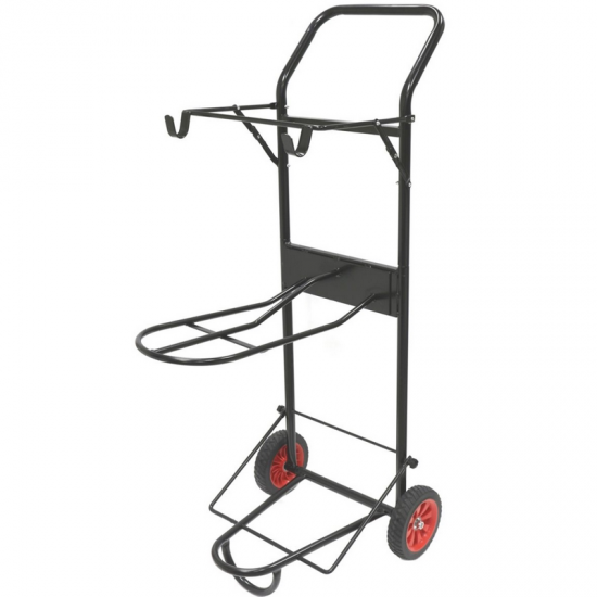 CARRELLO PORTASELLA IN METALLO PIEGHEVOLE, SMONTABILE VERNICIATO NERO