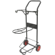 CARRELLO PORTASELLA IN METALLO PIEGHEVOLE, SMONTABILE VERNICIATO NERO